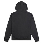 Script Oversized Embroidered Hoodie - Charcoal