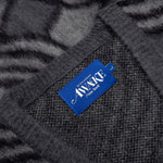 Wavy Jacquard Mohair Cardigan - Charcoal/Grey