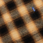 Awake Ombre Plaid Camp Flannel Shirt - Tan