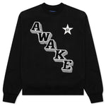 Awake Stacked Logo Crewneck - Black