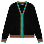 Awake Striped Mohair Cardigan - Black