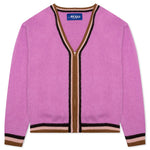 Awake Striped Mohair Cardigan - Pink