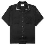 B-Summer Blanket Stitch Woven Shirt - Black