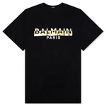 Bulky Fit Foil Tape T-Shirt - Blanc/Noir/Argent