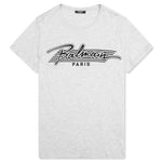 Flocked Logo T-Shirt - Mottled Grey