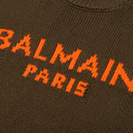 Merino Pullover - Kaki/Orange