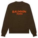 Merino Pullover - Kaki/Orange