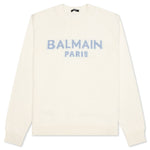 Merinos Pullover - Blanc/Bleu Pale