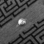 Monogram Wool & Linin Polo - Noir/Gris Fonce
