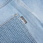 Straight Monogram Denim Pants - Blue