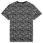 Tape Monogram T-Shirt - Blanc/Noir