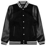 Wool & Leather Teddy Jacket - Black