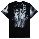 X-Ray Print Raw Edge T-Shirt - Noir/Blanc