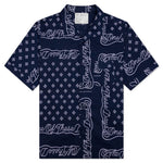 Bandana Button Up Shirt - Navy