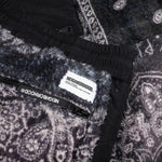 Bandana Pattern Fleece Pants - Black