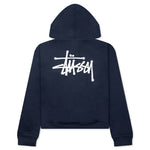 Basic Stussy Zip Hoodie - Navy