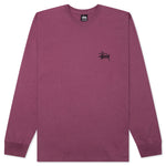 Basic Stussy L/S Tee - Berry