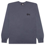Basic Stussy Pigment Dyed L/S Tee - Indigo