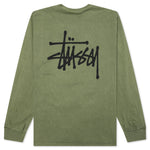 Basic Stussy Pig. Dyed L/S Tee - Olive