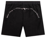 Butt Zipp Long Boxer Shorts - Black