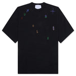 Beaded Lettering Tee - Black