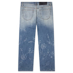 Beaded Wide Jeans - Dark Wash