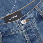 Beaded Wide Jeans - Dark Wash