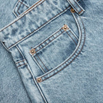Berry Wide Denim Short - Washed Medium Blue