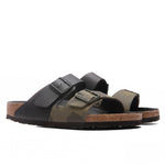 Wide Arizona Split Birko-Flor - Black/Desert Soil Camo Green