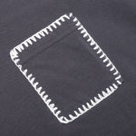Blanket Stitch Vintage Tee - Sun Faded Grey