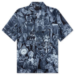 Silk Shirt with Hubert Objects Print - Black/Navy