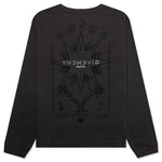Tarot Print Boxy Fit Long Sleeve T-Shirt - Rosewood