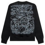 Tarot Print Boxy Fit Long Sleeve T-Shirt - Black