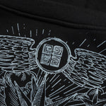 Tarot Print Boxy Fit Long Sleeve T-Shirt - Black