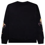 Fleece Sweatshirt with Chandelier and Snake - Black