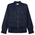 Boxy Western Denim L/S Shirt - Dark Denim