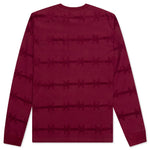 Barbed Wire Burnout L/S Tee - Maroon