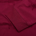 Barbed Wire Burnout L/S Tee - Maroon