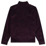 Cobblestone Cord Zip Shirt Jacket - Purple