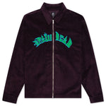 Cobblestone Cord Zip Shirt Jacket - Purple