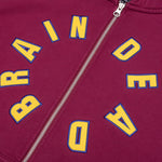 Collegiate Zip Up Hoodie - Maroon