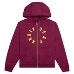 Collegiate Zip Up Hoodie - Maroon