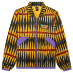 Configuration Printed Sherpa Full Zip Jacket - Mustard/Multi