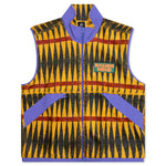 Configuration Printed Sherpa Vest - Mustard/Multi