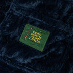 Debossed Paisley Fur Half Zip Shirt - Navy