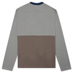 Embroidered L/S Football Shirt - Grey
