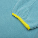 Evil Eyes Polar Fleece Mock Neck Shirt - Light Blue