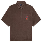 Half Zip Racing Shirt - Brown