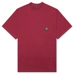 Heavyweight Jersey Mockneck Pocket Shirt - Berry
