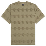 Lightning Head Textured Stripe T-Shirt - Tan